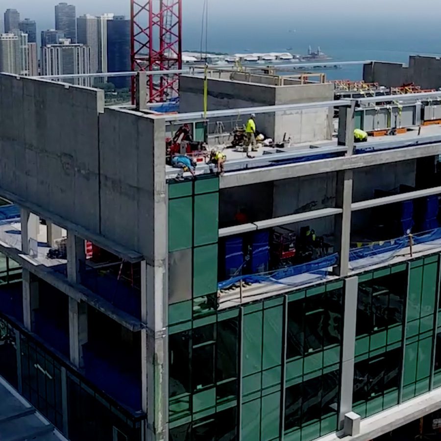 Downtown office construction.