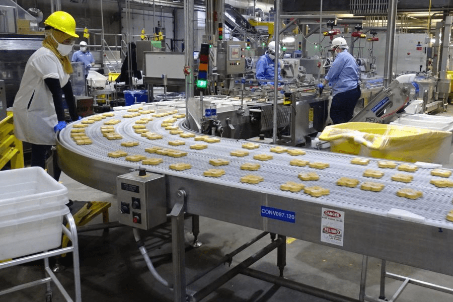 Food production line.