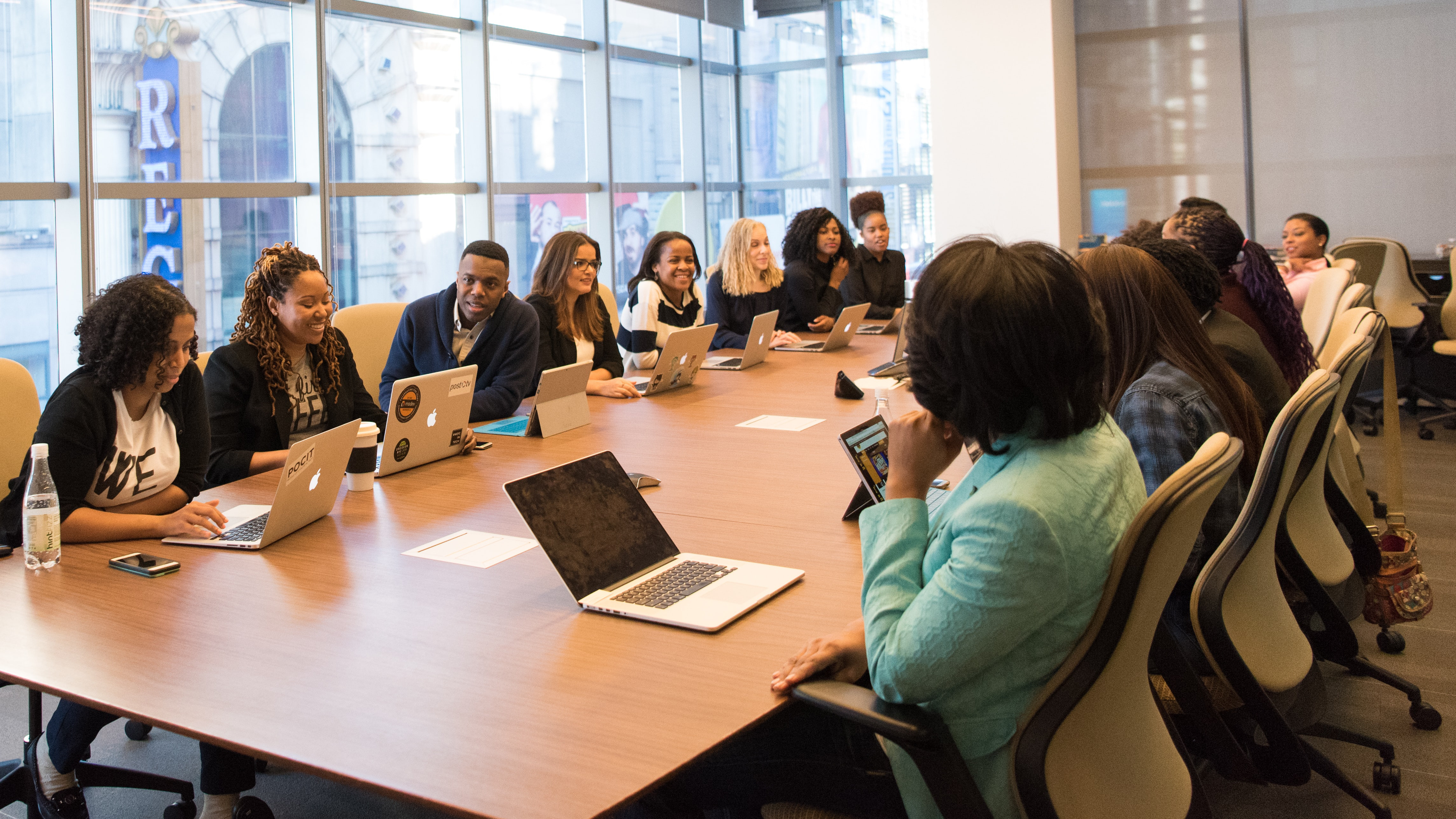 Group at conference table.