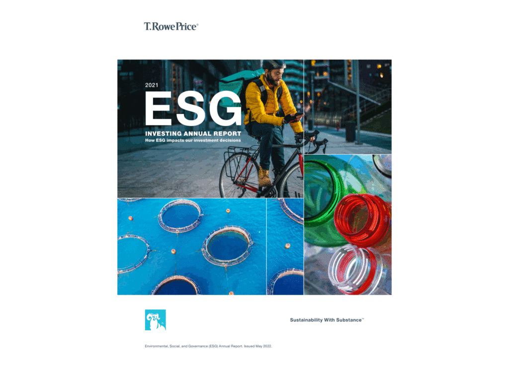 T Rowe Price ESG report cover.