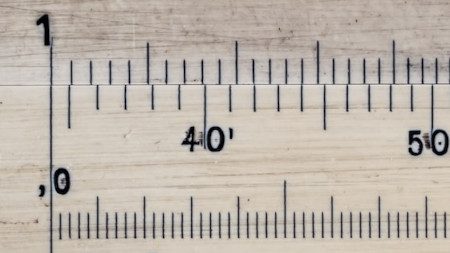 Slide rule markings.