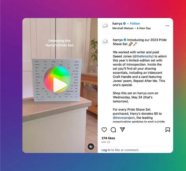 Harry's on Instagram.