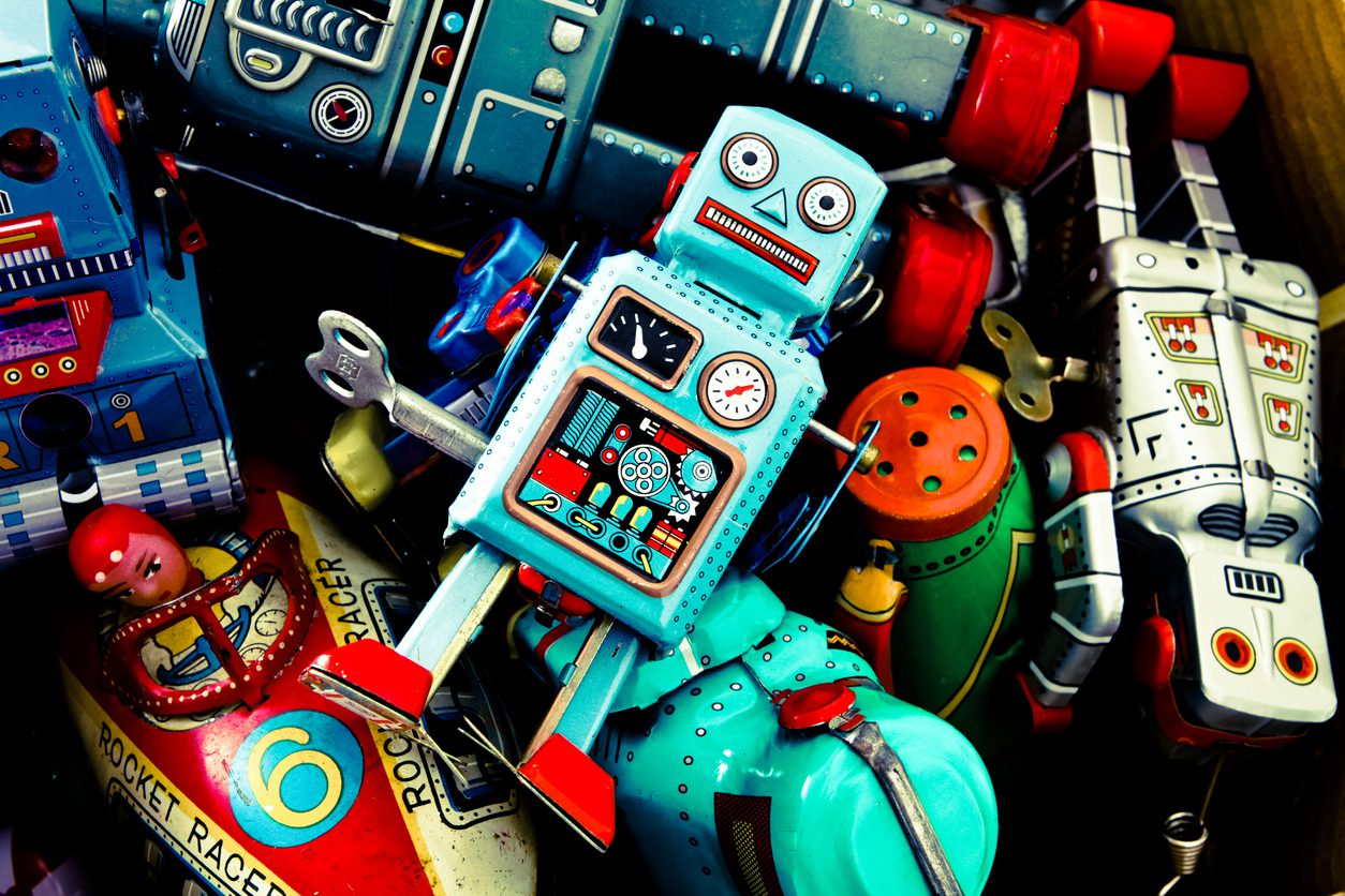 Toy robots.